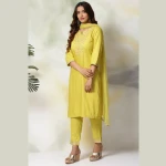 LIME GREEN RAYON STRAIGHT KURTA