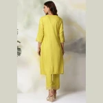 LIME GREEN RAYON STRAIGHT KURTA