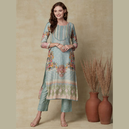 Printed Kurta with Pants and Dupatta