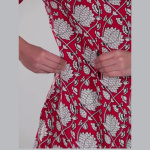 Women Red & White Ethnic Motifs Print Kurta with Trousers