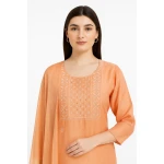 Orange-Embroidered-Cotton-Suit-Set