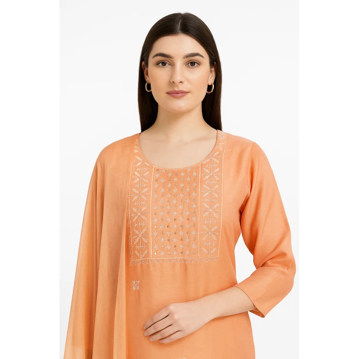 Orange-Embroidered-Cotton-Suit-Set