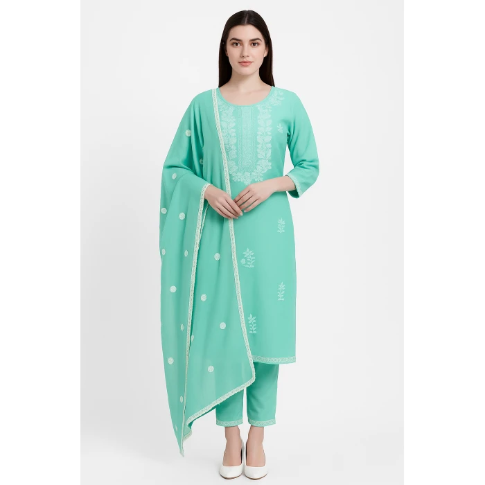 Turquoise-Embroidered-Cotton-Suit-Set