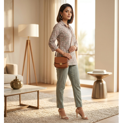 Printed Cotton Co-ord Set for Women