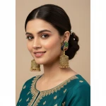 Peacock Jhumka Heavy Look Drop Earrings for Women & Girls – Imitation Jewellery