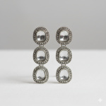 Silver Plated White Kundan & CZ Studded Earrings for Women – Imitation Jewellery