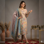 Muslin Digital Print 3 Pcs Suit
