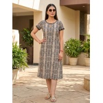 Elegant Western Handwork Neckline Midi Dress for Women
