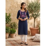 Pure Cotton Fabric Heavy Embroidery Yoke Branded Kurti
