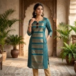 Pure Cotton Printed Kurti with Pant Suit Set