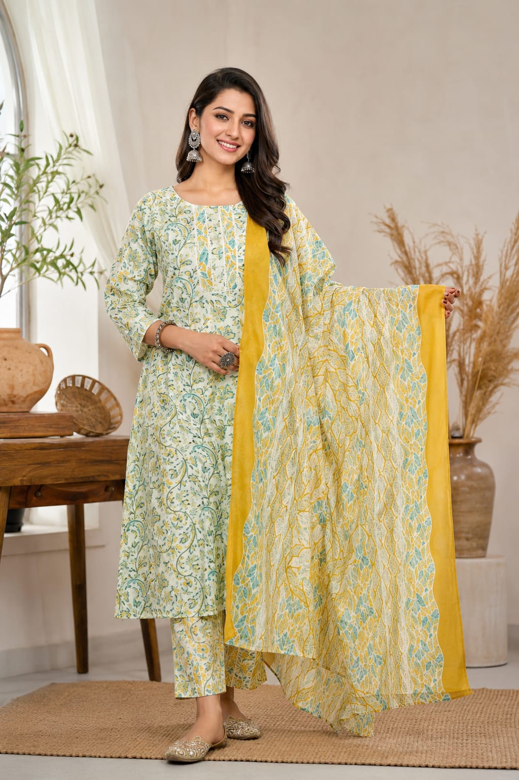 Pure Cotton Printed Suit with Dupatta